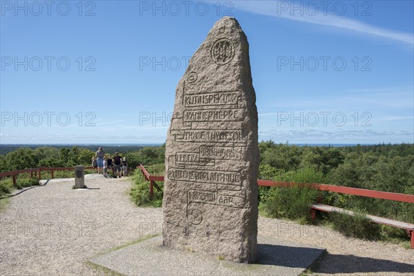 Boulder with modern inscription on the Blabjerg