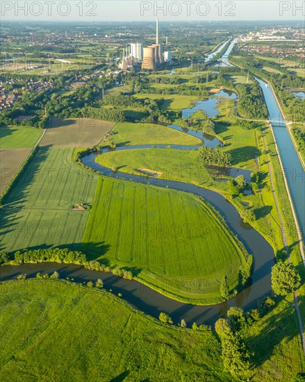 Lippe river and Lippenauen western of the Gersteinwerk