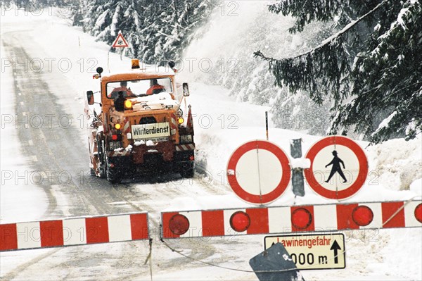 Winter service clearing snow