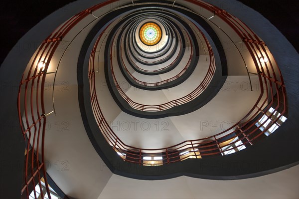 Round staircase in Kontor building Sprinkenhof