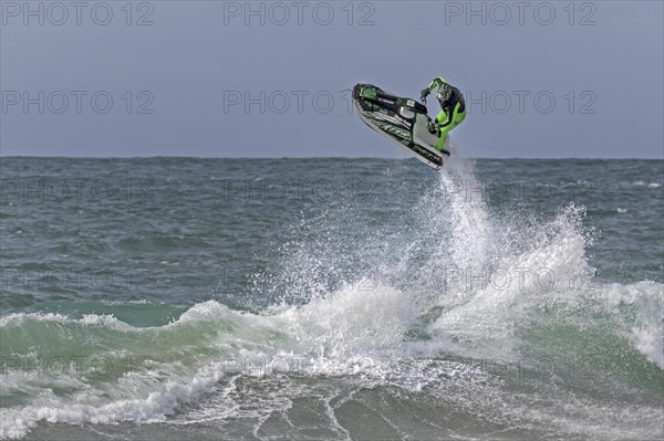 Jet Ski driver in wave