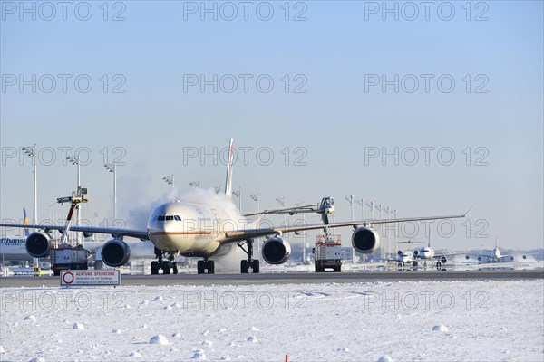 Aircraft is de-iced