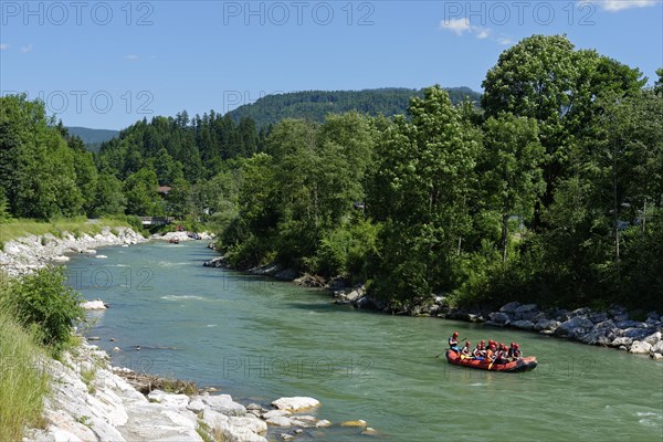 Rafting boat on the Tiroler Achen