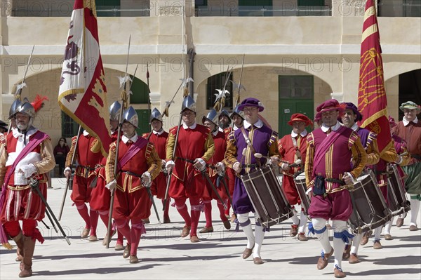 In Guardia Parade in historical uniforms
