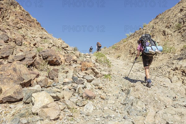 Hikers in Fish River Canyon