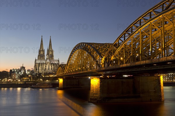 Cologne Cathedral with Hohenzollern Bridge