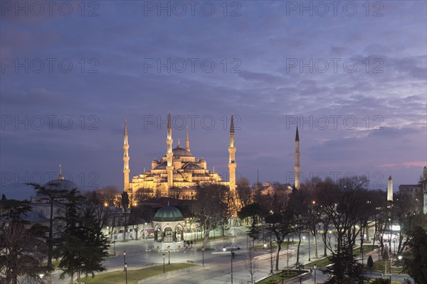 Blue Mosque at night