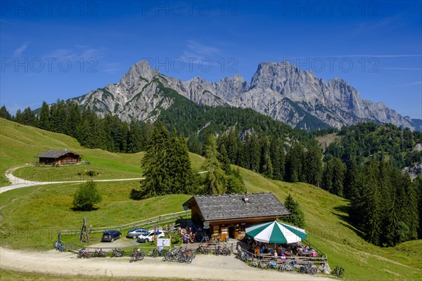 Mountainbiker on Litzlalm