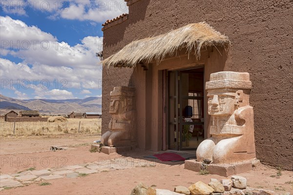 Entrance with stone figures