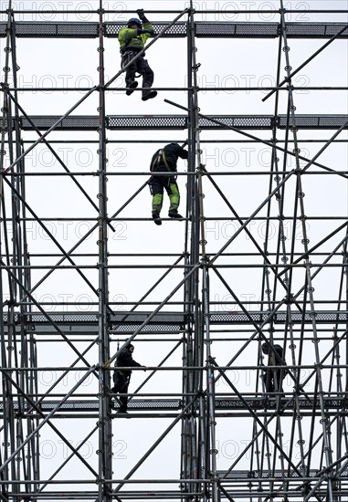 Scaffolders at work