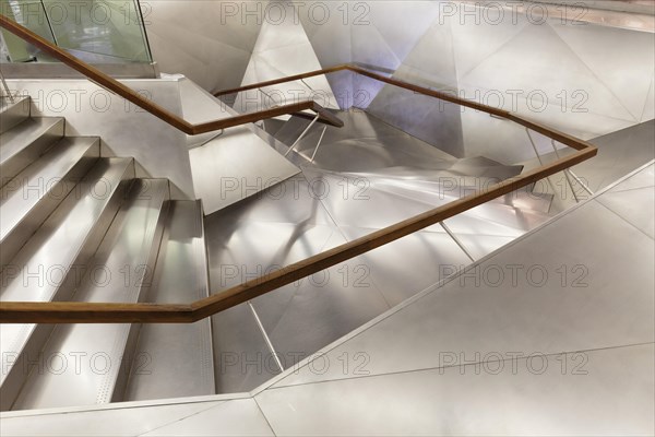 Staircase in the art museum CaixaForum