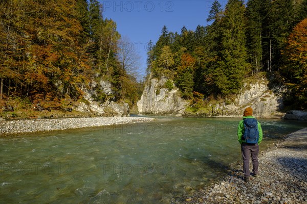 Hiker at the Tiroler Ache