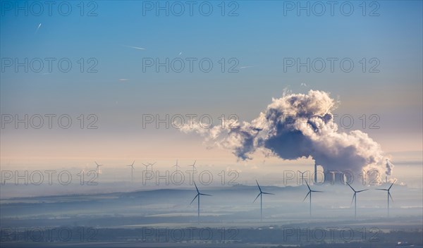 Smoke cloud from power plant Weisweiler