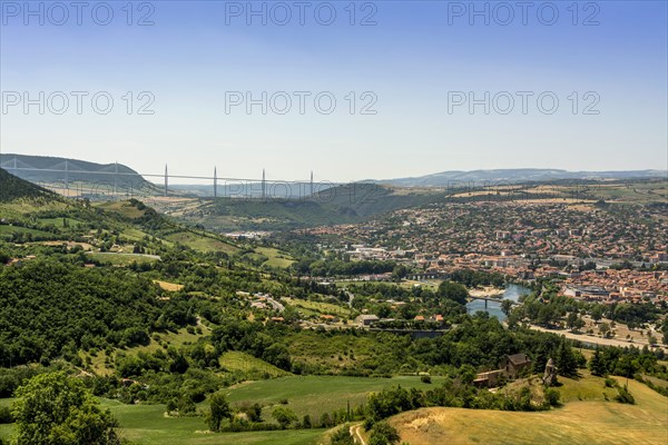 City view with Millau viaduct