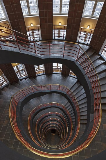 Round staircase in Kontor building Sprinkenhof