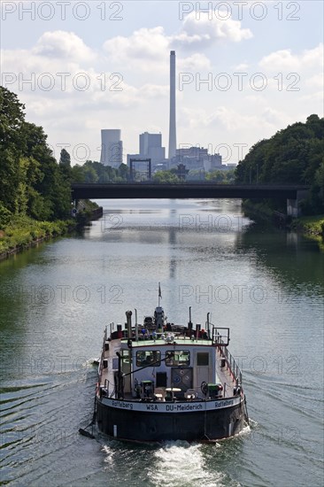 Goods ship on the Rhine-Herne Canal