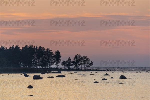 Boulders in water