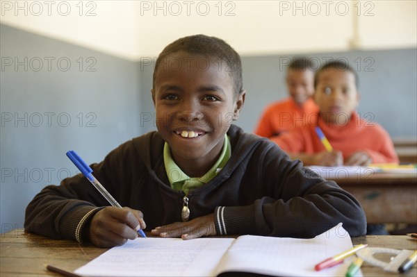 Boy writing