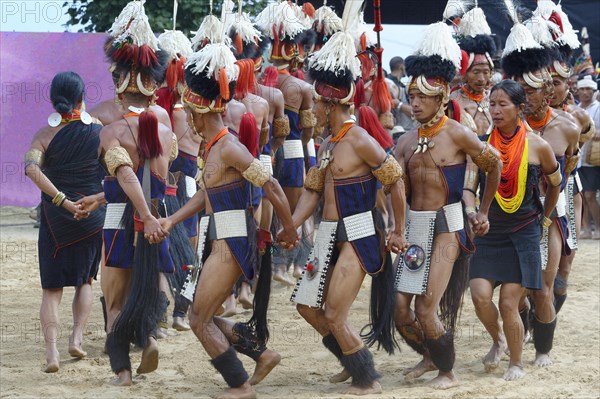 Tribal ritual dance at the Hornbill Festival