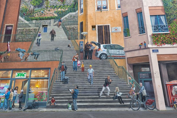 Mur des Canuts or Wall of the silk workers, Lyon
