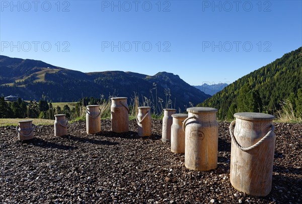 Milk jugs on adventure path LatemarAlp