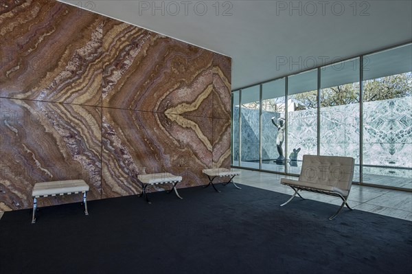 Barcelona pavilion with Barcelona chairs