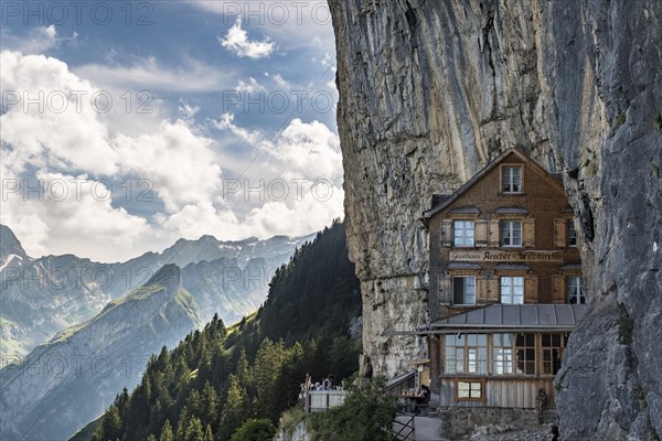 Aescher guesthouse near Wildkirchli below the Ebenalp