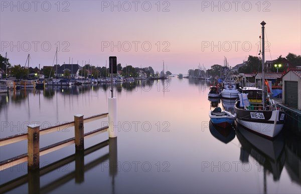 Morning atmosphere at the port of Wieck