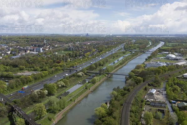 View from the Gasometer on the Rhine-Herne Canal