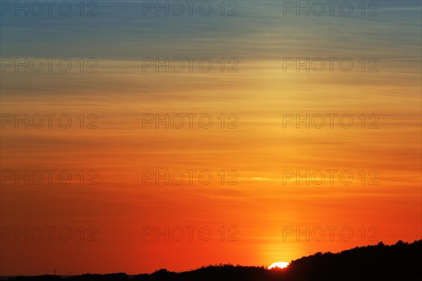 Cloudy sky at sunset