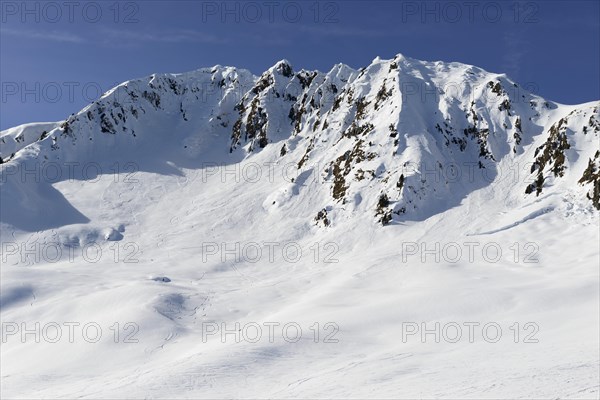 Snow-covered mountain Kleiner Rettenstein in winter