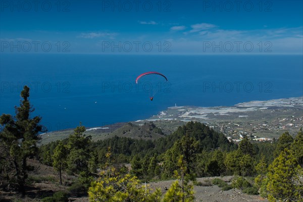 Paragliding over the Caldera near Puerto Naos