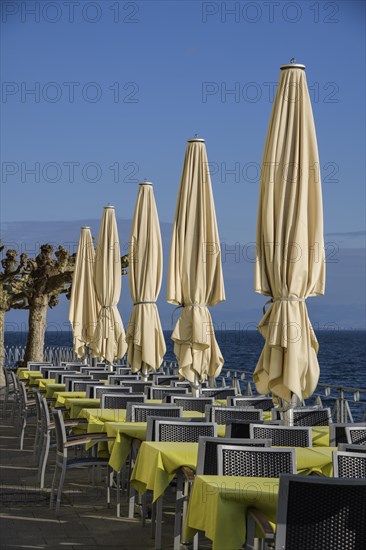 Parasols at lakeside Meersburg