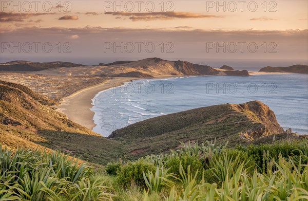 View over Cape Maria Van Diemen with sunset red