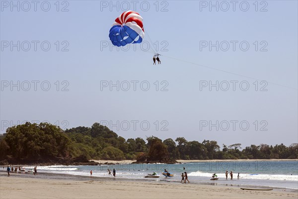 Paragliding on the beach