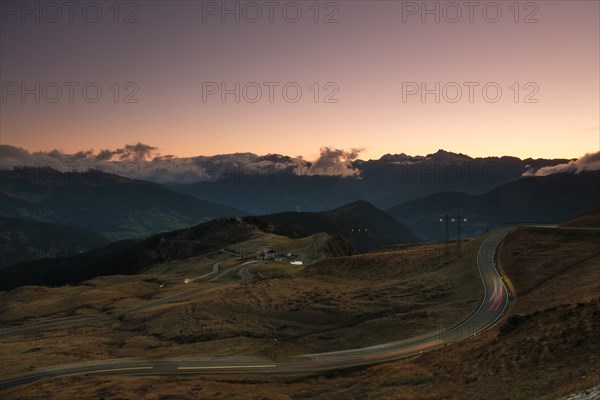 Jaufen Pass at sunset