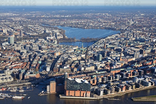 Cityscape with Elbe Philharmonic Hall