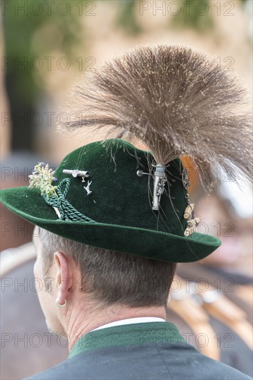 Green hat with brim