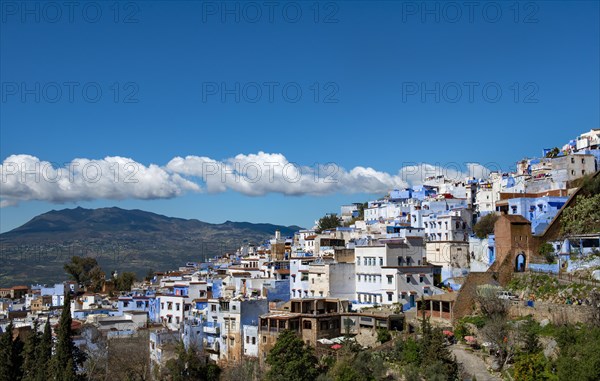 View on blue houses of the medina of Chefchaouen