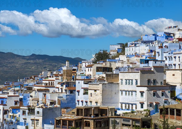 View on blue houses of the medina of Chefchaouen