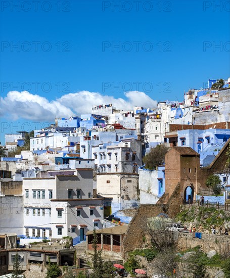 View on blue houses of the medina of Chefchaouen