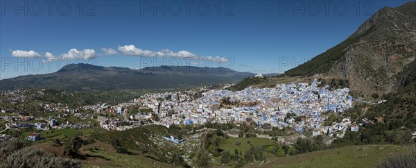 View on blue houses of the medina of Chefchaouen