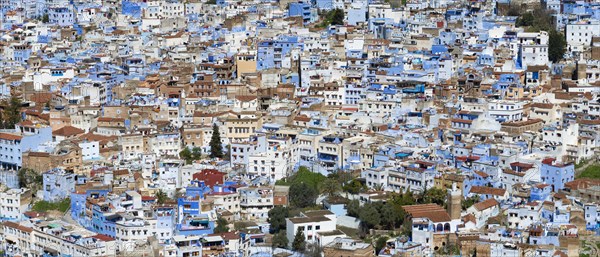 View on blue houses of the medina of Chefchaouen