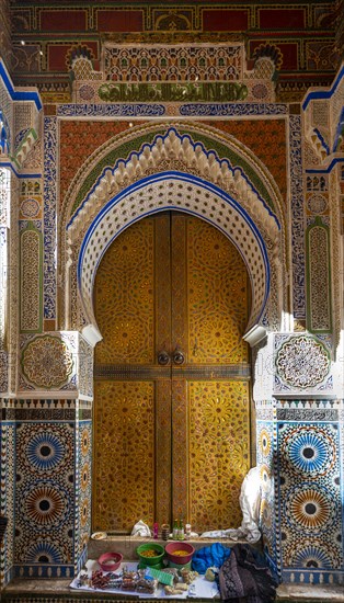 Splendidly decorated entrance door