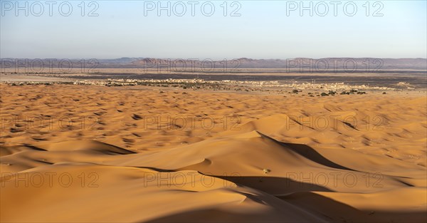 Sand dunes in the desert