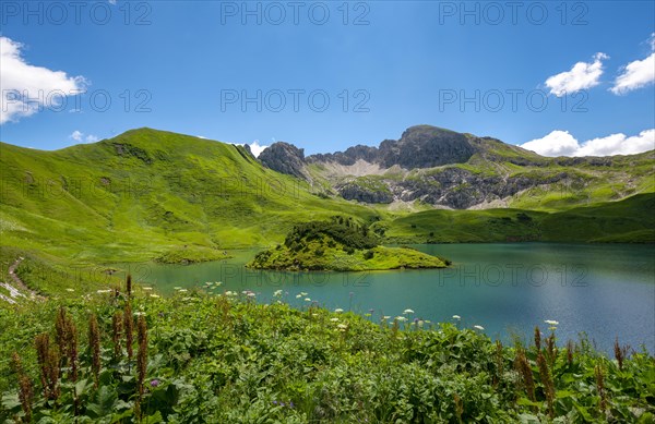 Lake Schrecksee with Allgau mountains