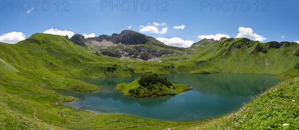 Lake Schrecksee with Allgau mountains