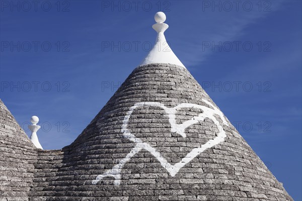 Round slate roof with heart