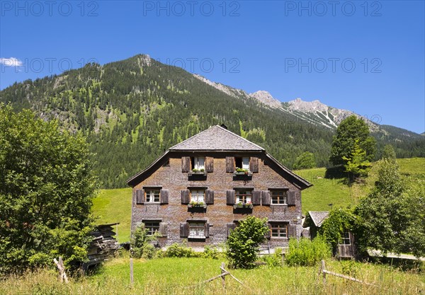 Traditional wooden house in Hinterstein