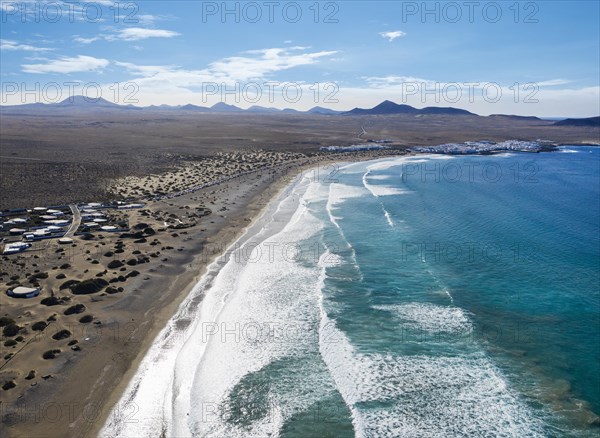 Beach Playa Famara and Caleta de Famara